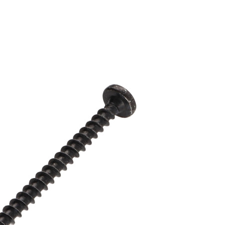 1 x Tornillo madera aglomerado cabeza redonda Pozi PZ4 5X60 Acero cincado negro