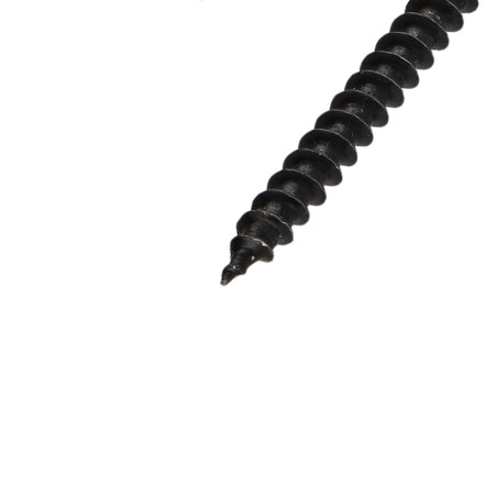 1 x Tornillo madera aglomerado cabeza redonda Pozi PZ4 5X60 Acero cincado negro