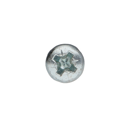1 x Tornillo madera aglomerado cabeza redonda Pozi PZ5 6X80 roscado en 48 Acero cincado blanco