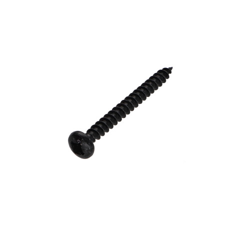 1 x Tornillo madera aglomerado cabeza redonda Pozi PZ5 6X35 Acero cincado negro