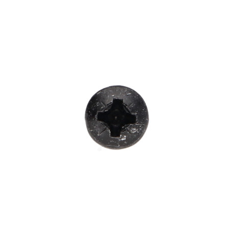 1 x Tornillo madera aglomerado cabeza redonda Pozi PZ5 6X35 Acero cincado negro