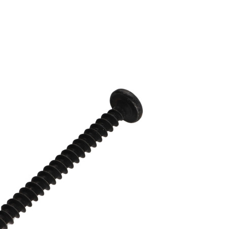 1 x Tornillo madera aglomerado cabeza redonda Pozi PZ4 5X60 Acero cincado níquel negro reforzado - Alta resistencia a la