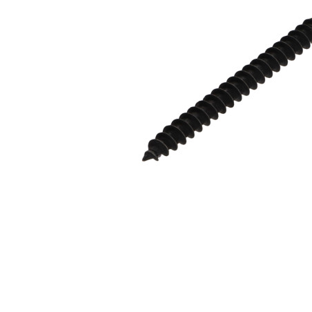 1 x Tornillo madera aglomerado cabeza redonda Pozi PZ4 5X60 Acero cincado níquel negro reforzado - Alta resistencia a la