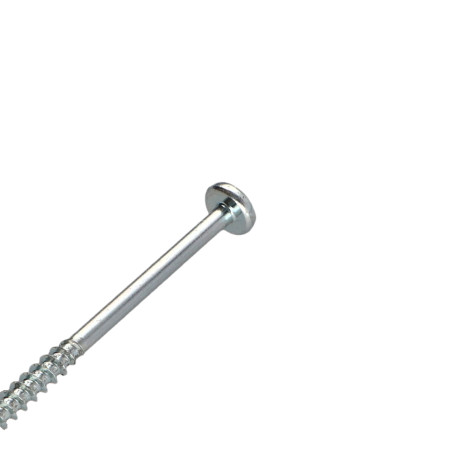 1 x Tornillo madera aglomerado cabeza redonda Pozi PZ4 4X70 roscado en 42 Acero cincado blanco