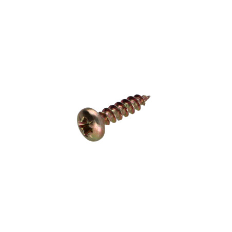 1 x Tornillo madera aglomerado cabeza redonda Pozi PZ3 3X12 Bicromato microtornillo