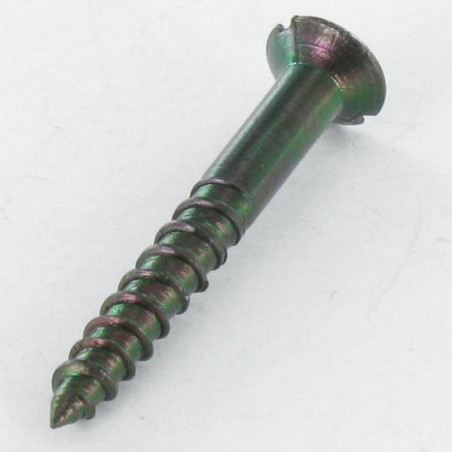 1 x Tornillo madera cabeza fresada/testa svasat ranura 4.5X20 Acero cincado negro