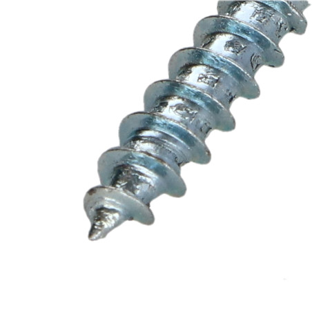 1 x Tornillo madera aglomerado cabeza redonda Pozi PZ4 3.5X15 Acero cincado blanco lacado blanco RAL9010 blanco puro