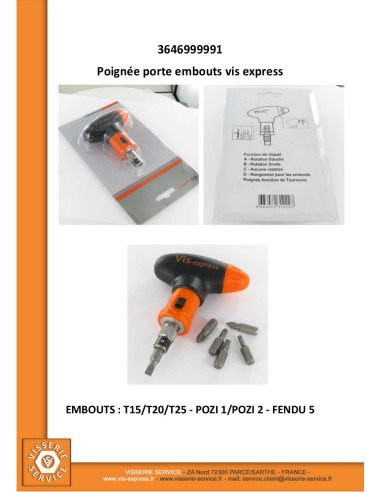 1 x MANEJAR puerta Punta VIS-EXPRESS