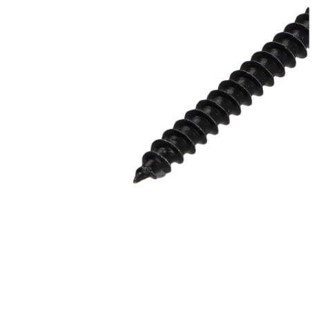 1 x Tornillo madera aglomerado cabeza redonda Pozi PZ4 4X45 Acero cincado negro