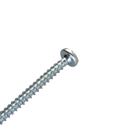 1 x Tornillo madera aglomerado cabeza redonda Pozi PZ4 4X60 Acero cincado blanco