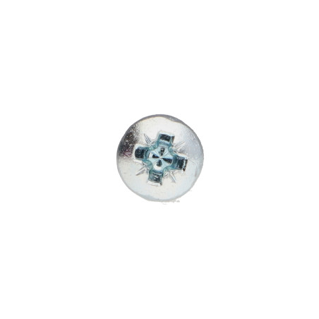 1 x Tornillo madera aglomerado cabeza redonda Pozi PZ4 4X60 Acero cincado blanco