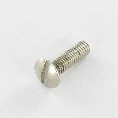 1 x Tornillo metales Latón niquelado cabeza fresada abombada ranura M3X10 microtornillo