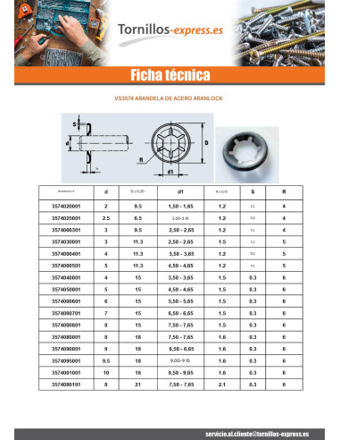 1 x Sicherungsscheibe ARANLOCK 13X21X0.3 Acero...