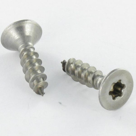 1 x Tornillo madera aglomerado Inoxidable A2 cabeza fresada/testa svasat 3.5X25 roscado total TORX T10