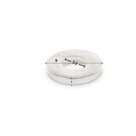 1 x Arandela grueso 3.2X9X1 Inoxidable A2
