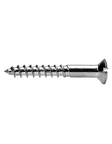 1 x Tornillo madera cabeza fresada abombada...