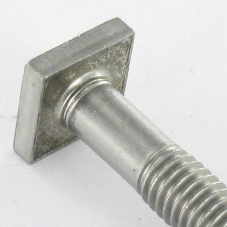 1 x Tornillo metales M6X50 cabeza cuadrada 10X10 EP4 Inoxidable A2