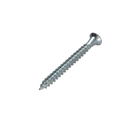 1 x Tornillo madera aglomerado FHC cabeza fresada cavidad hexagonal hueca 6X60 dentado Llave 4 Acero cincado blanco