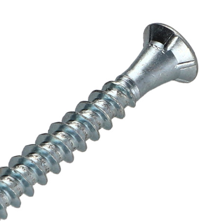 1 x Tornillo madera aglomerado FHC cabeza fresada cavidad hexagonal hueca 6X60 dentado Llave 4 Acero cincado blanco