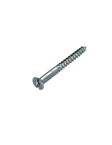 1 x Tornillo madera Acero cincado blanco 6X60...