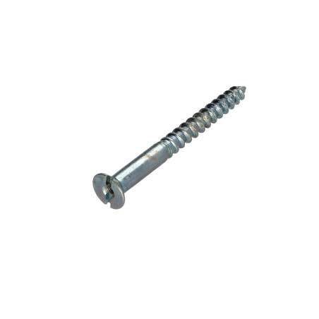 1 x Tornillo madera Acero cincado blanco 6X60 perforada y roscada M3 paso de 60