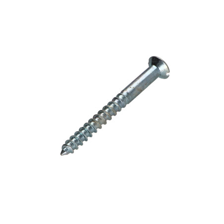 1 x Tornillo madera Acero cincado blanco 6X60 perforada y roscada M3 paso de 60