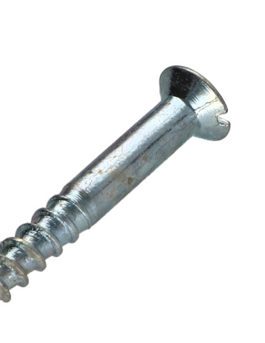1 x Tornillo madera Acero cincado blanco 6X60...