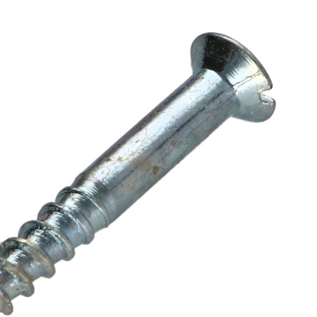 1 x Tornillo madera Acero cincado blanco 6X60 perforada y roscada M3 paso de 60
