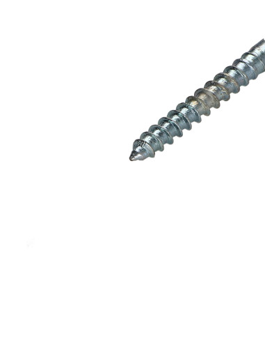 1 x Tornillo madera Acero cincado blanco 6X60...