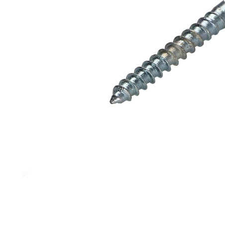 1 x Tornillo madera Acero cincado blanco 6X60 perforada y roscada M3 paso de 60