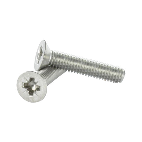 1 x Tornillo metales Inoxidable A2 cabeza fresada/testa svasat Pozi PZ4 M5X14
