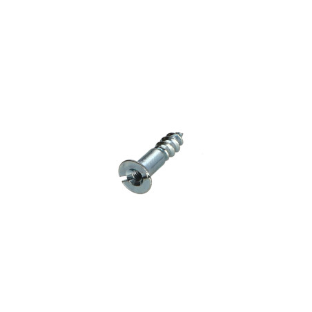 1 x Tornillo madera Acero cincado blanco 5X25 perforada y roscada M3.5 paso de 60