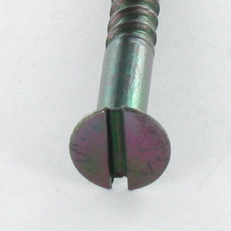 1 x Tornillo madera cabeza fresada/testa svasat ranura 6X40 Acero cincado negro