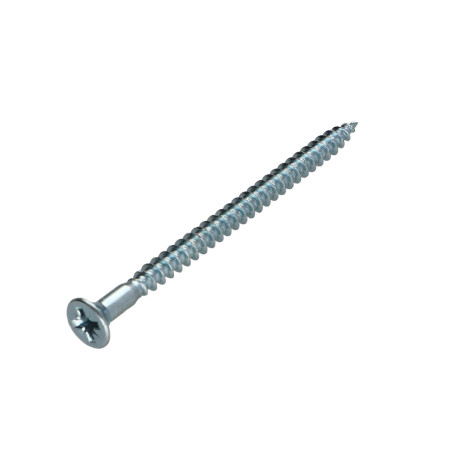 1 x Tornillo madera aglomerado cabeza fresada/testa svasat Pozi PZ4 4.5X70 perforada Acero cincado blanco