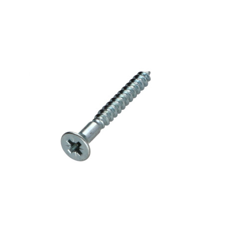 1 x Tornillo madera aglomerado cabeza fresada/testa svasat Pozi PZ4 4.5X50 perforada Acero cincado blanco