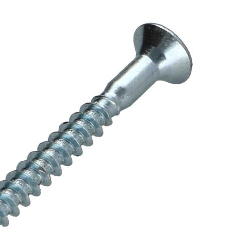 1 x Tornillo madera aglomerado cabeza fresada/testa svasat Pozi PZ4 4.5X70 perforada Acero cincado blanco