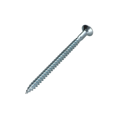 1 x Tornillo madera aglomerado cabeza fresada/testa svasat Pozi PZ4 4.5X50 perforada Acero cincado blanco