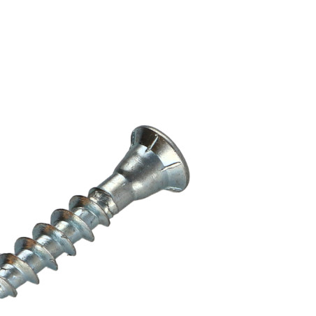 1 x Tornillo madera aglomerado cabeza fresada/testa svasat Pozi PZ4 4.5X60 perforada Acero cincado blanco
