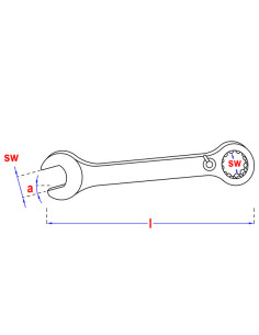 Llave de trinquete 13X180 2