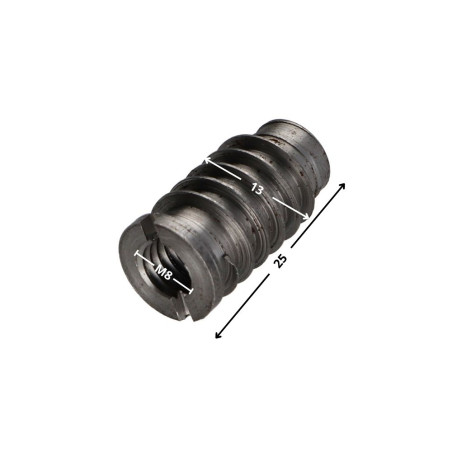 1 x INSERTO ROSCADO PARA MADERA M8 13X25 Acero bruto