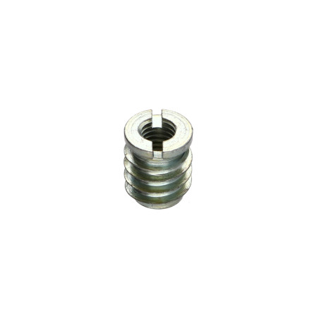 1 x INSERTO ROSCADO PARA MADERA Acero cincado blanco M8 14X17