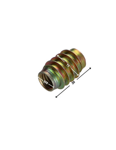 1 x Inserto sin ranura Bicromato M8 15X30