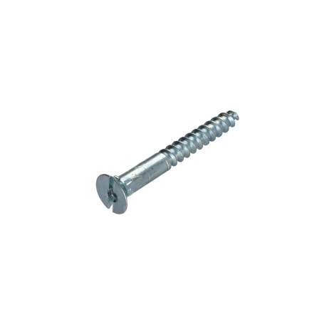 1 x Tornillo madera cabeza fresada/testa svasat ranura perforada y roscada 6X50 Acero cincado blanco