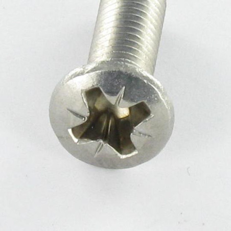 1 x Tornillo metales Inoxidable A2 cabeza fresada abombada Pozi M4X6