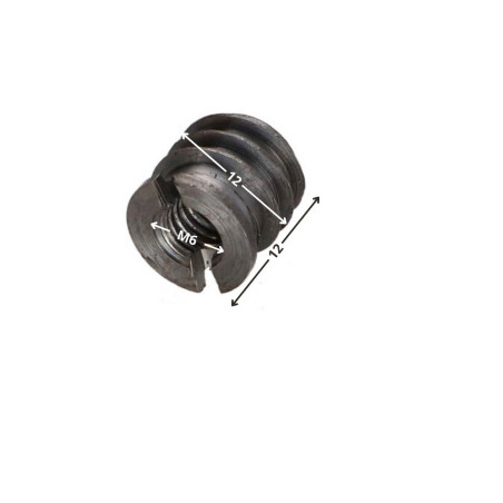 1 x INSERTO ROSCADO PARA MADERA Acero bruto M6 12X12