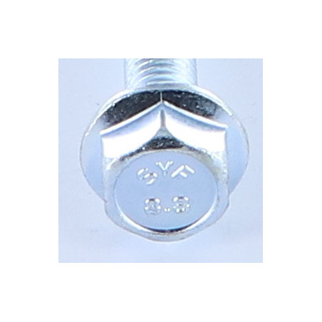 1 x Tornillo metales cabeza hexagonal M8X70 roscado parcial resalto reborde dentado Clase 8.8 Acero cincado blanco