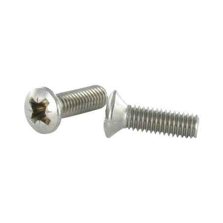 1 x Tornillo metales Inoxidable A2 cabeza fresada abombada Pozi M6X50