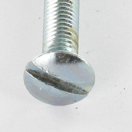 1 x Tornillo metales cabeza fresada abombada ranura M4X50 diámetro de cabeza: 7.5 BO Acero cincado blanco
