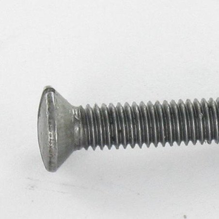 1 x Tornillo metales cabeza fresada abombada ranura M6X25 Acero bruto