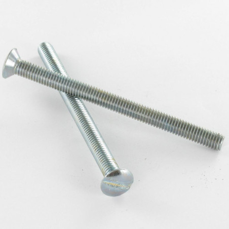 1 x Tornillo metales cabeza fresada abombada ranura M4X30 diámetro de cabeza: 7.5 BO Acero cincado blanco